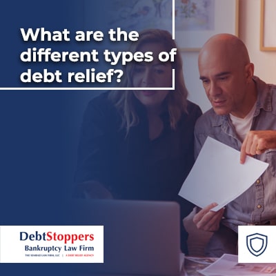 What are the different types of debt relief?